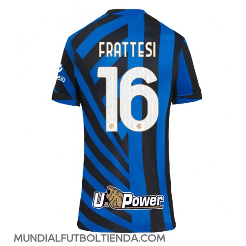 Camiseta Inter Milan Davide Frattesi #16 Primera Equipación Replica 2024-25 para mujer mangas cortas